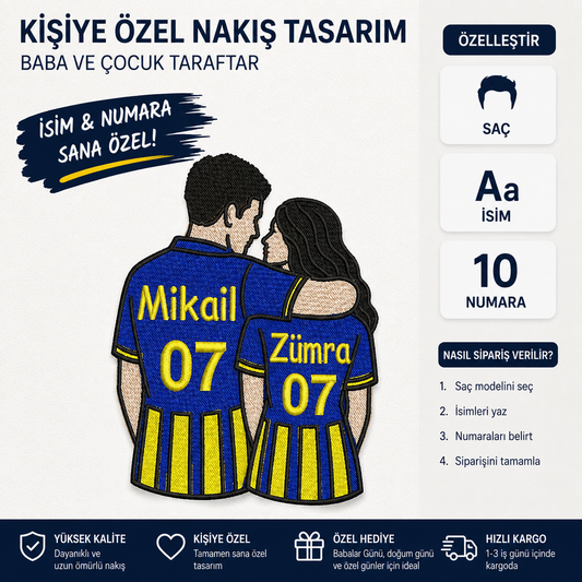 Kişiye Özel Takımlı Çift Nakışı 2