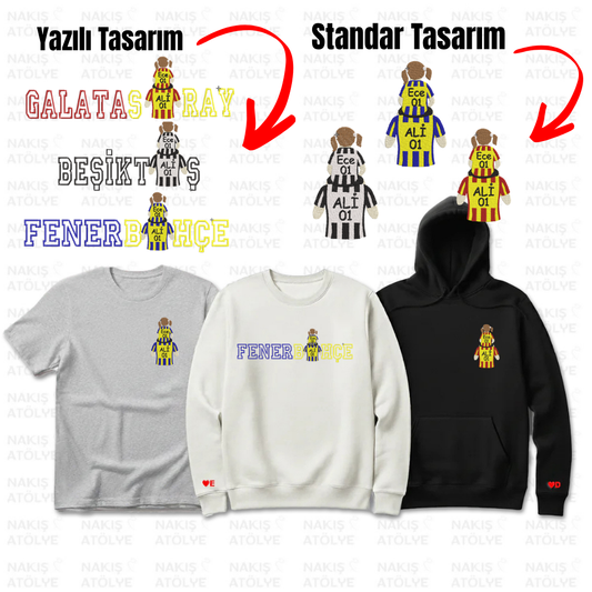 Takım Formalı Baba Çocuk Nakışı