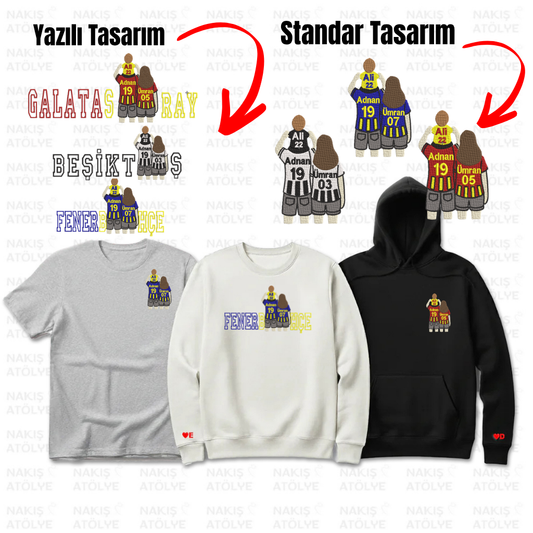 Kişiye Özel Takımlı Aile Nakışı-2