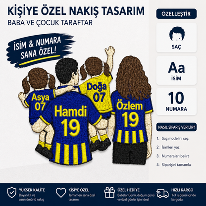 Kişiye Özel Takımlı Anne - Baba ve Çocukları Tasarımı
