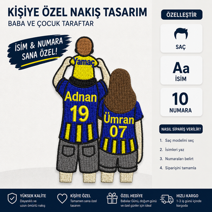 Kişiye Özel Takımlı Aile Nakışı-2