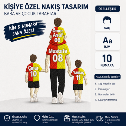 Kişiye Özel Takımlı BABA-3 ÇOCUK