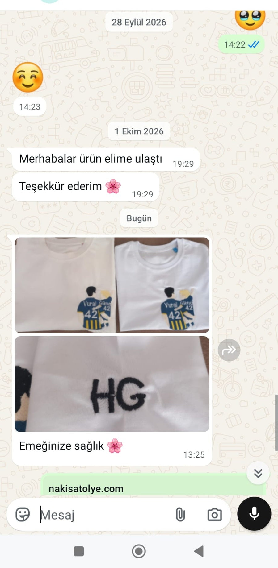 Müşteri memnuniyeti WhatsApp mesajı