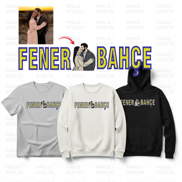 F E N E R X B A H Ç E Dolgulu Yazılı Fotoğraf Nakışı