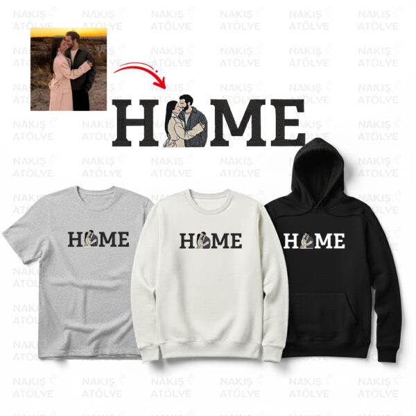 H X M E Yazılı Fotoğraf Nakışı