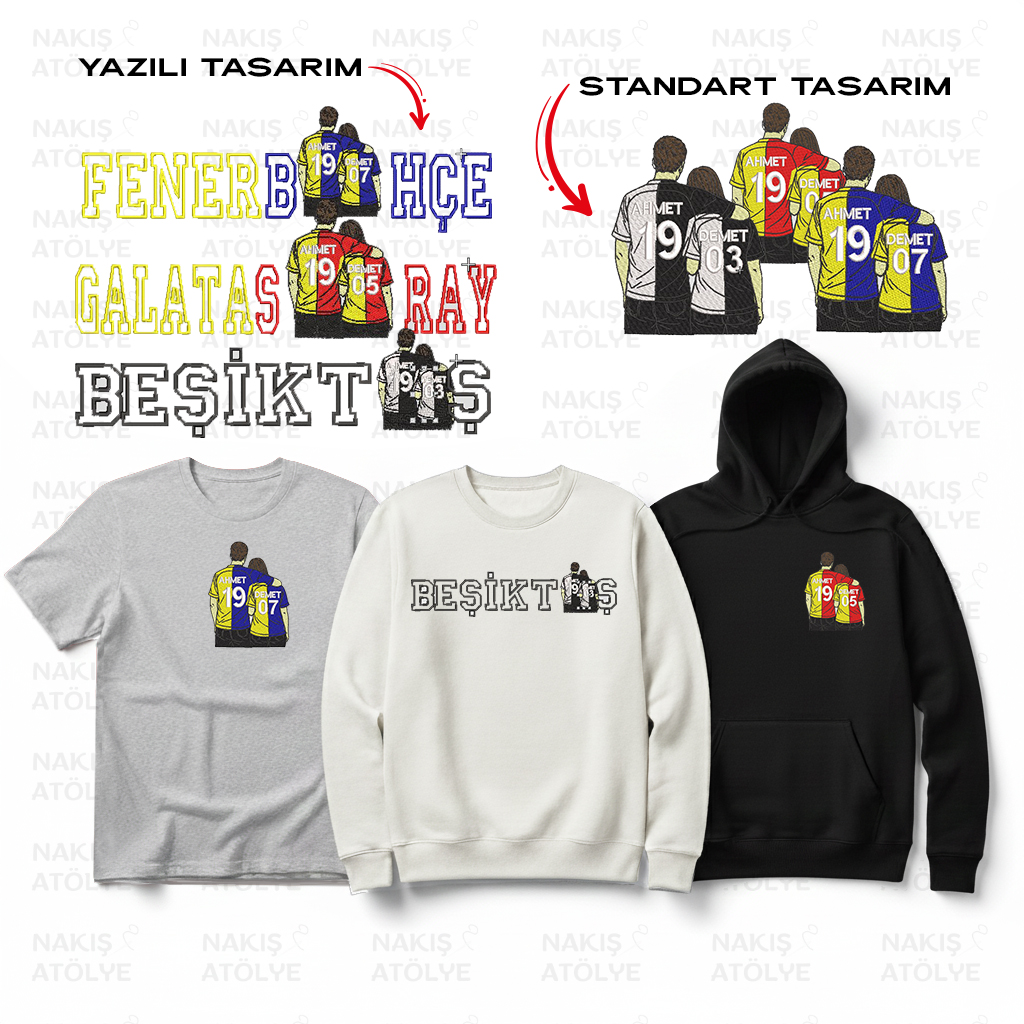 Kişiye Özel Takımlı Çift Nakışı